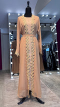4 Piece Abaya lace Set- Beige