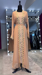 4 Piece Abaya lace Set- Beige