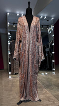 Pashmina Robe with Hijab – 2 Piece- Rust