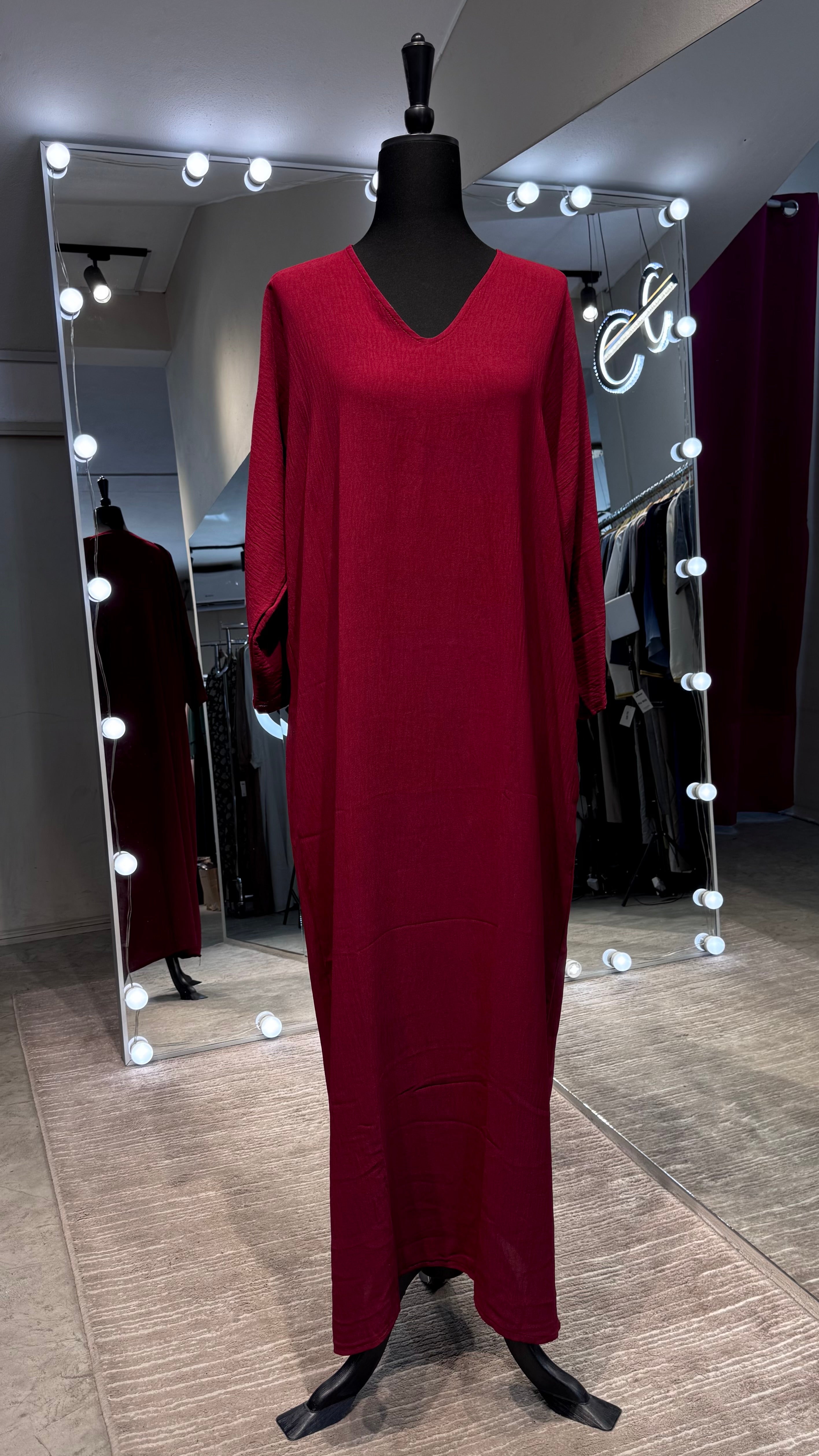Glass Organza Farasha 3pcs set- Maroon