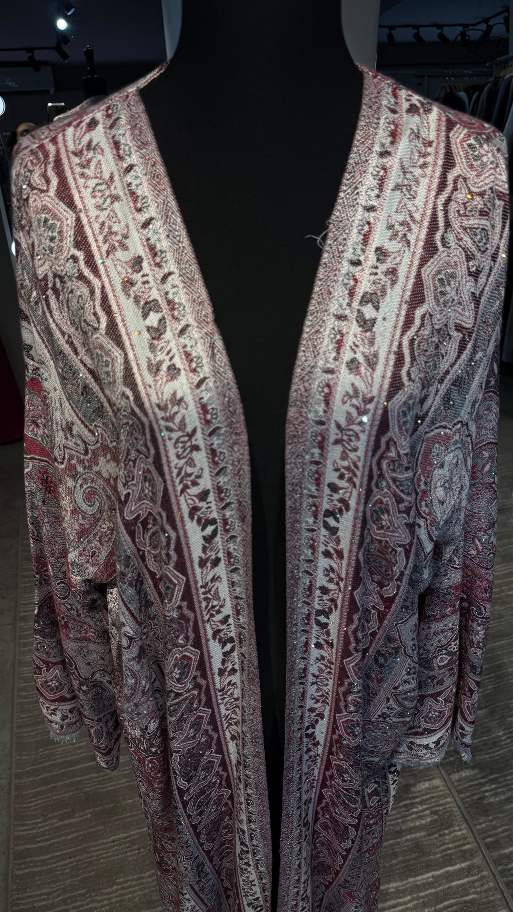 Pashmina Robe with Hijab – 2 Piece- Maroon