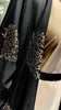 Black Embroidered Robe Abaya with Taupe Inner