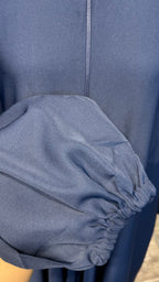 Turtle neck Umbrella Abaya- Navy Blue
