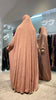 Cotton Prayer Jilbab in a Bag in Peach Brown