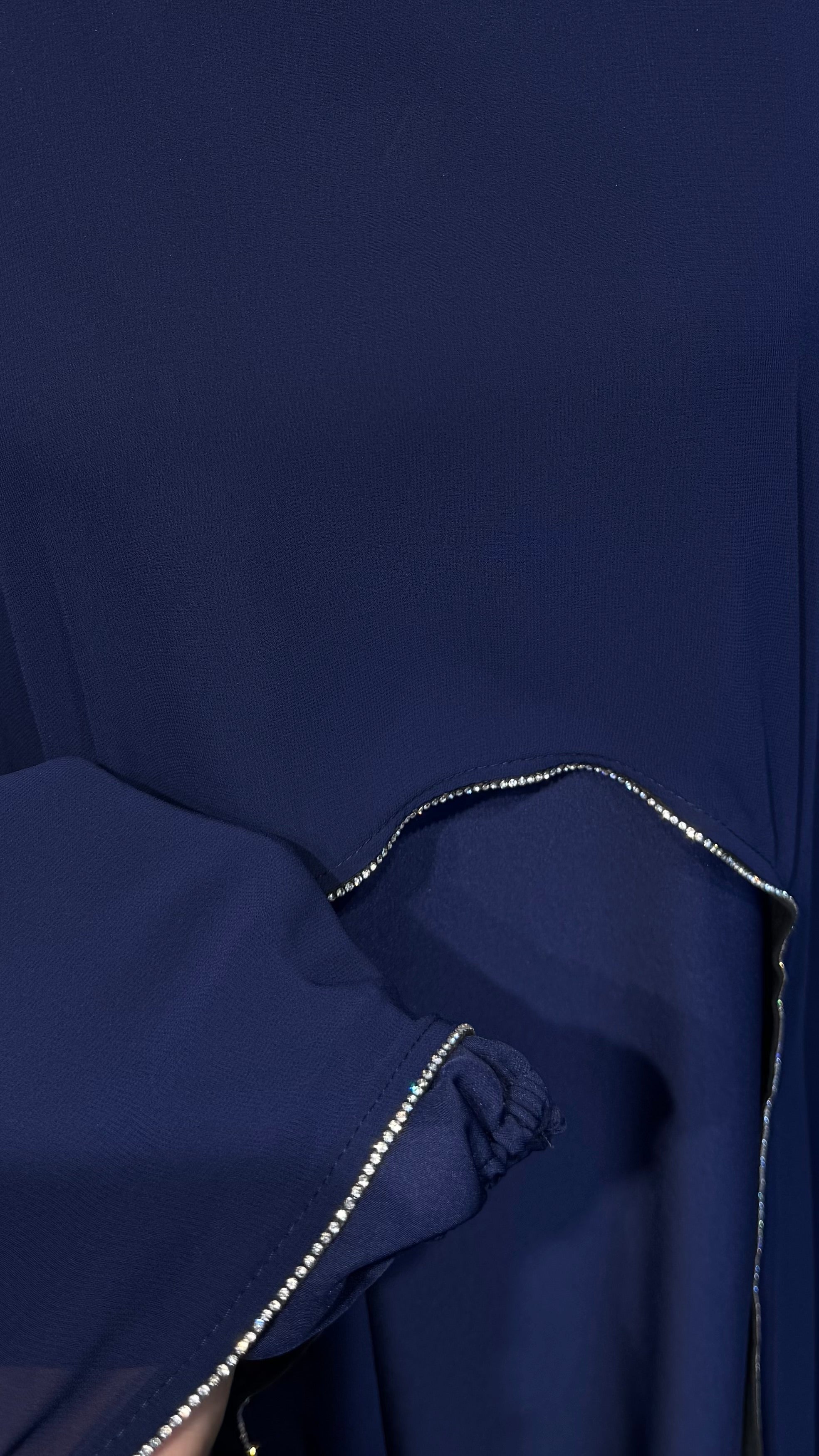 Farasha Wrap Abaya Set with Hijab - Navy Blue