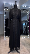 4 Piece Abaya lace Set- Black