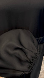 Zipper Umbrella Abaya- Black