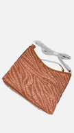 CanarLisa Shoulder Bag Camel Brown with CanarLisa Print