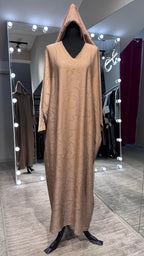 Full front stone Farasha 2pcs set-Taupe Brown
