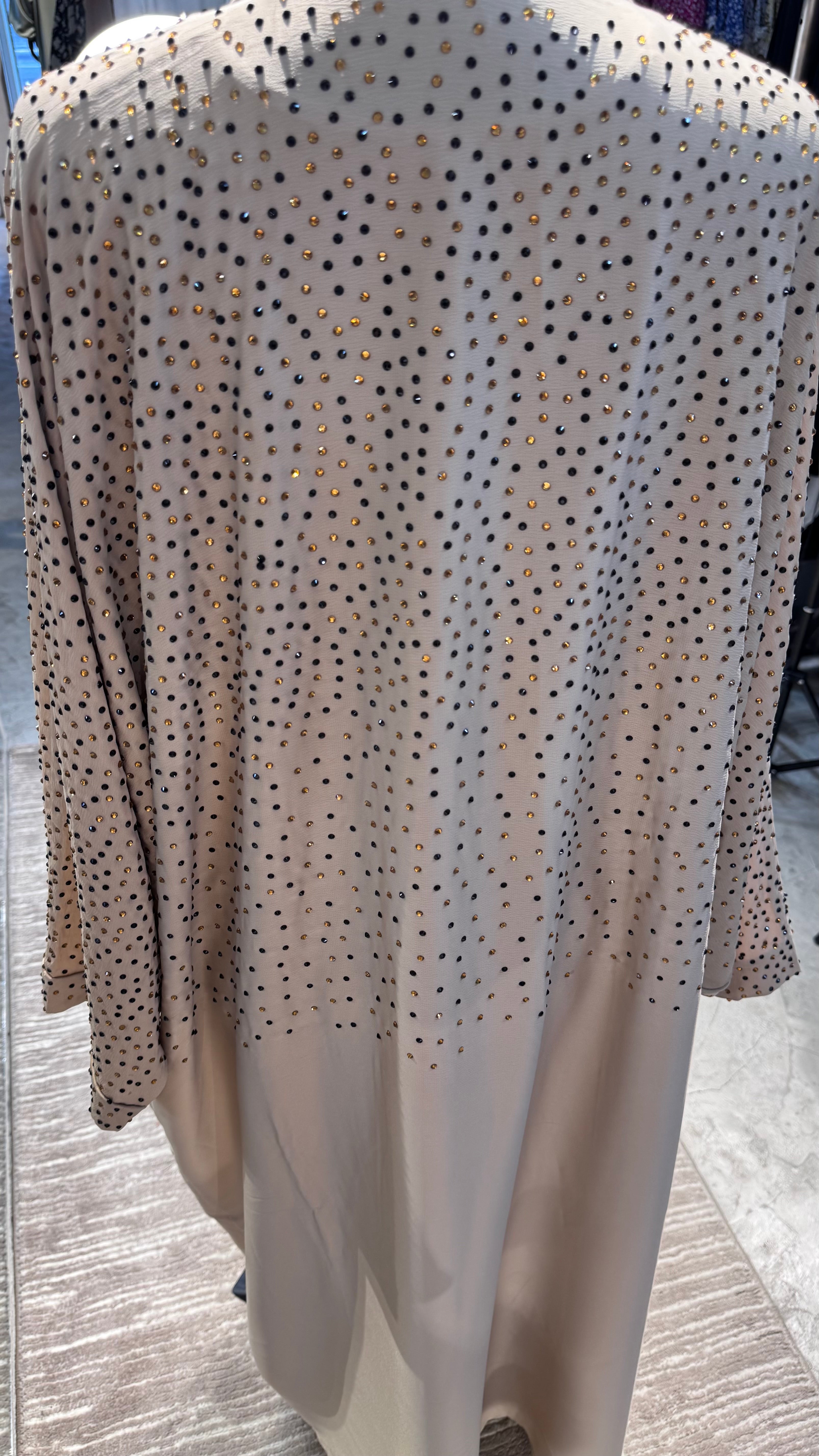 Upper stone Umbrella Cut Robe 4pcs set- Beige