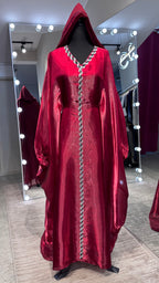 Glass Organza Farasha 3pcs set- Maroon