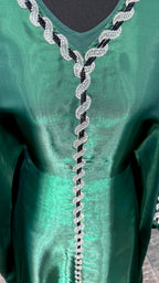 Glass Organza Farasha 3pcs set- Emerald Green