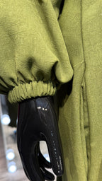 CY Crushed khimar Set-Olive Green