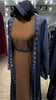 Navy Blue Robe with Brown Inner Abaya embellished with Stones