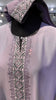 Lavender Nida Abaya with Embroidered lace and stones.