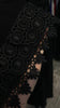 Black A-Line Nida and Chiffon combination Abaya Dress with lace lining and stones