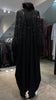 Black Farasha Robe with full Upper Stone Embellishment and Long-Sleeve Inner