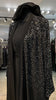 Black Farasha Robe with full Upper Stone Embellishment and Long-Sleeve Inner