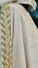 Beige Shimmery 4Pcs set Abaya Set with Beadwork