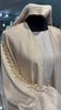 Beige Shimmery 4Pcs set Abaya Set with Beadwork