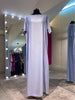 Metallic Blue Premium Harir Maqsoud Wrap Style Abaya Set