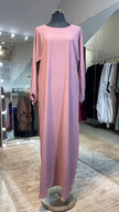 Dusty Pink Casual Abaya Dress which can also  be used as Inner with side pocket