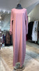 Dusty Pink Casual Abaya Dress which can also  be used as Inner with side pocket