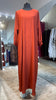 Rust Color Casual Abaya Dress which can also  be used as Inner with side pocket.