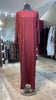 Maroon Color Casual Abaya Dress which can also  be used as Inner with side pocket.