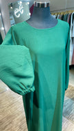 Forest Green Color Casual Abaya Dress which can also  be used as Inner with side pocket.