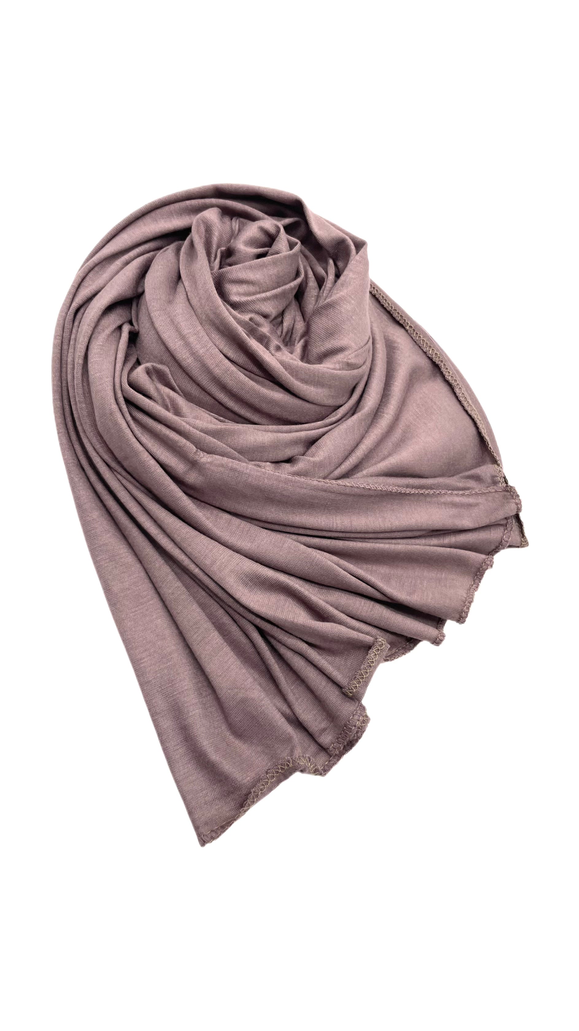 Cotton Blend Jersey Hijab in Dusty Mauve