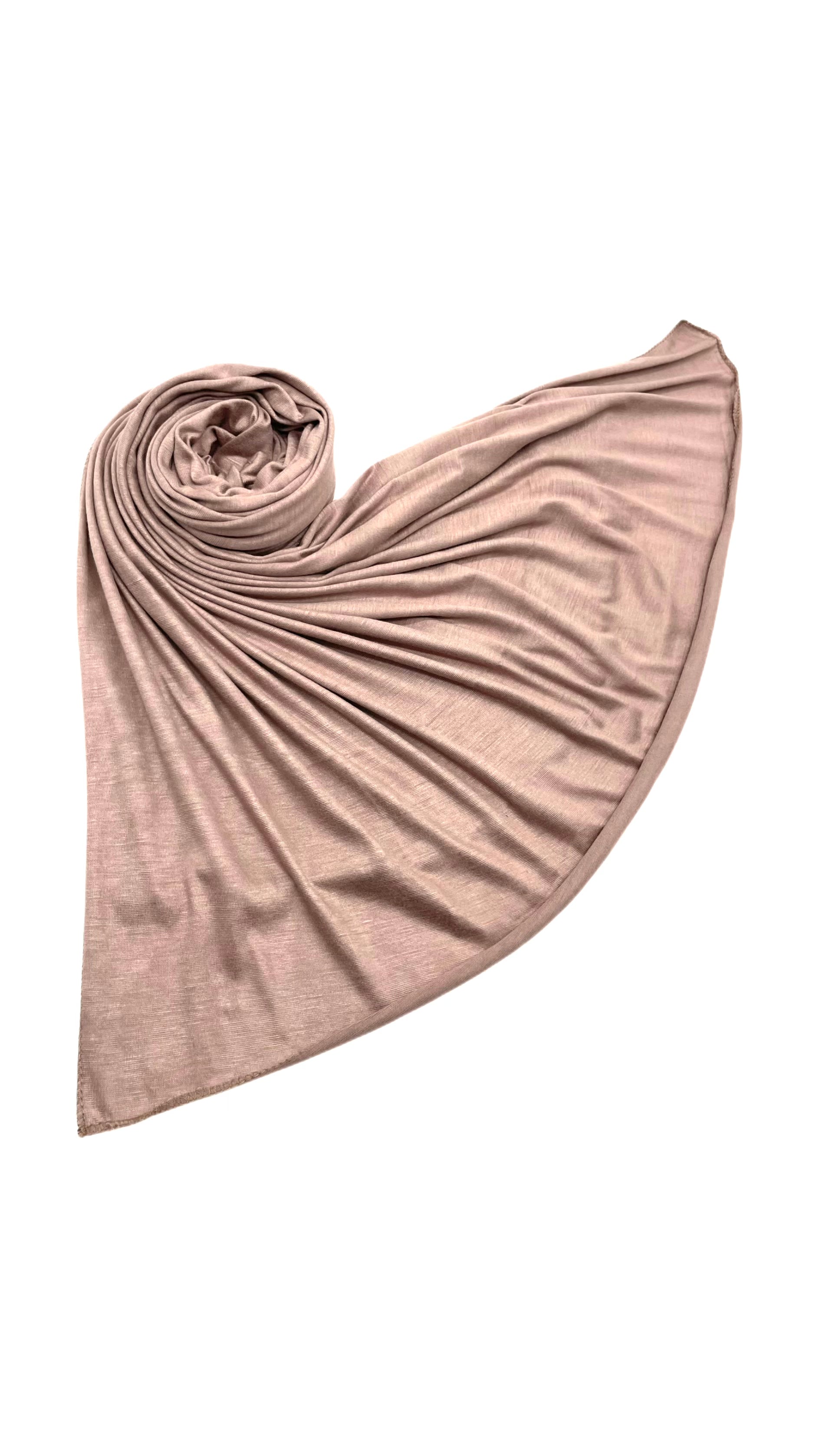 Cotton Blend Jersey Hijab in Nude