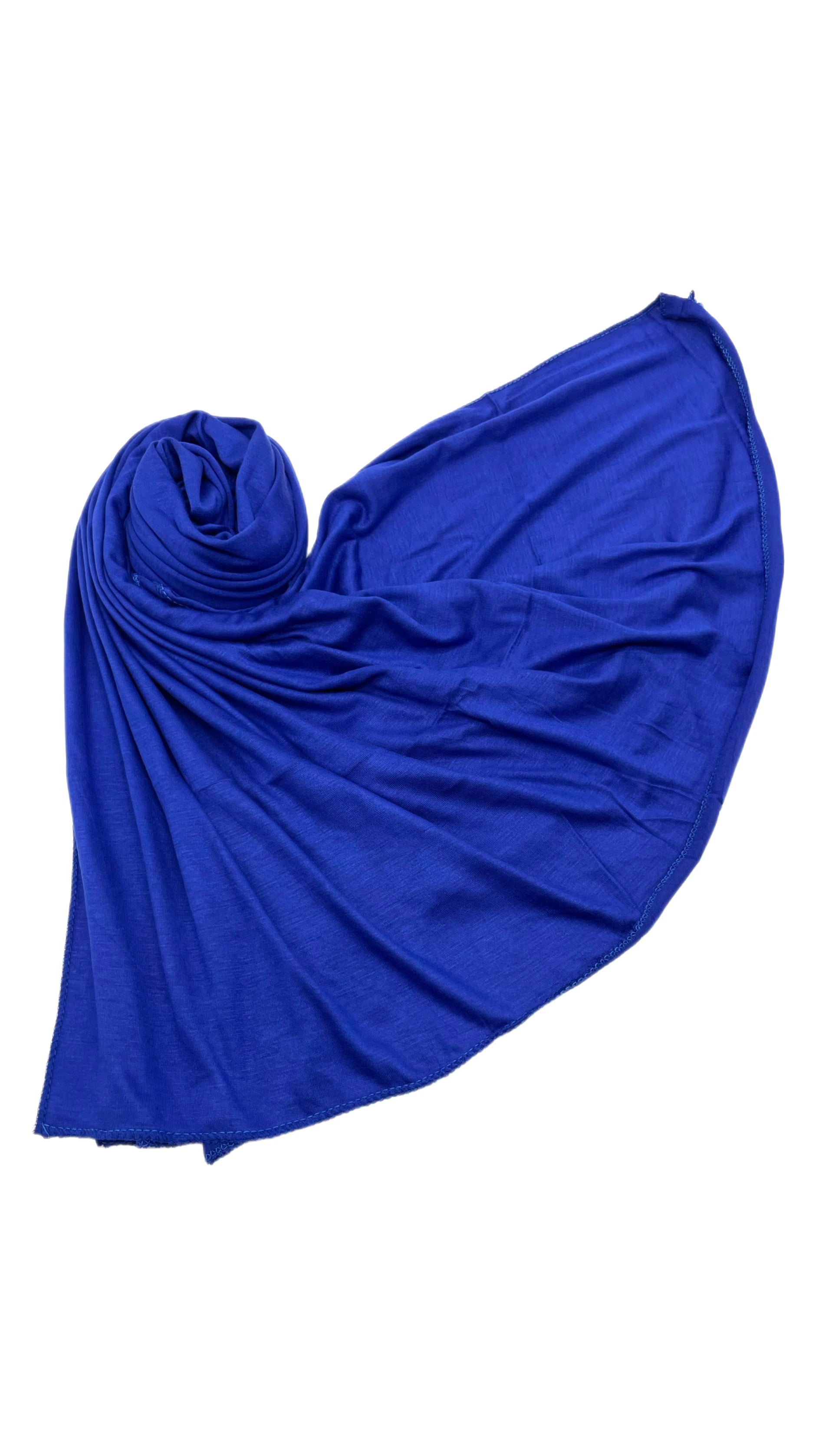 Cotton Blend Jersey Hijab in Royal Blue