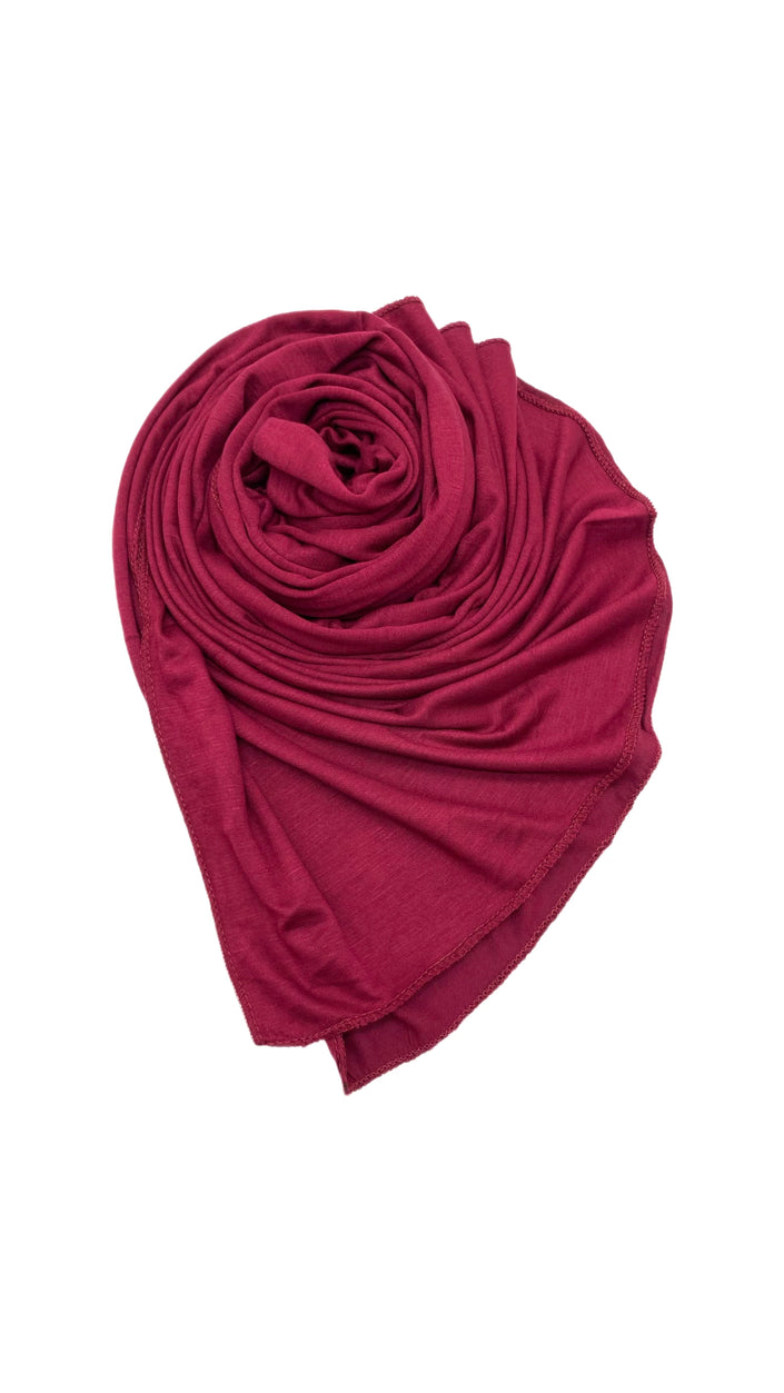 Cotton Blend Jersey Hijab in Red