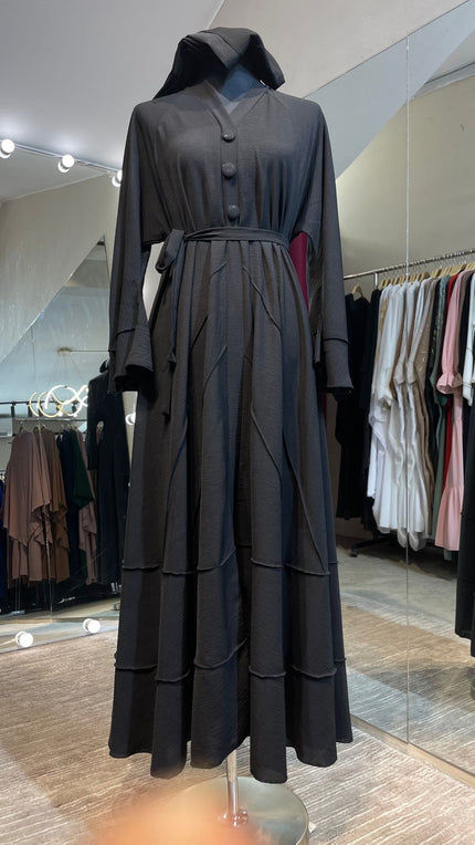 Black Color Umbrella cut Casual  Abaya Dress.