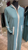 Turquoise Color Hoodie Sport Abaya Dress.