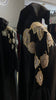 Black with Gold Embellished Silky Zoom Abaya Dress