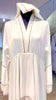 White A-Line Silky Zoom and Chiffon combination Abaya Dress