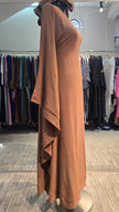 Light Brown Color Butterfly cut Casual Abaya Dress.