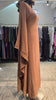 Light Brown Color Butterfly cut Casual Abaya Dress.