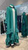 Green Pleated Robe Abaya Dress