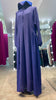 Navy Blue Casual Abaya Dress with Exposed pockets