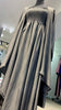 Dark Gray Color 2pcs set Shirred dress with Robe.