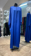 Royal Blue Kaftan with button design.