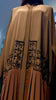 Brown Zoom Abaya With Pleated and Beads design.