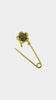 Brown Stone cloves Flower Shape Pin.