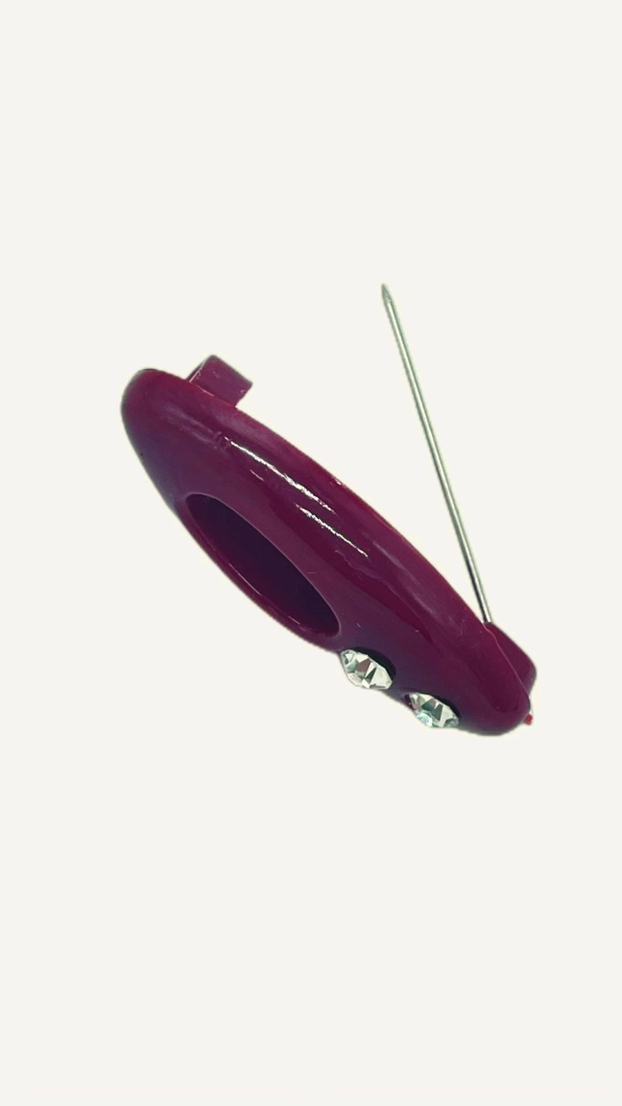 Maroon Color brooch Pin