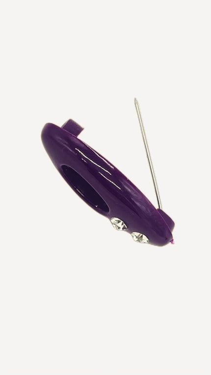 Aubergine Color brooch Pin