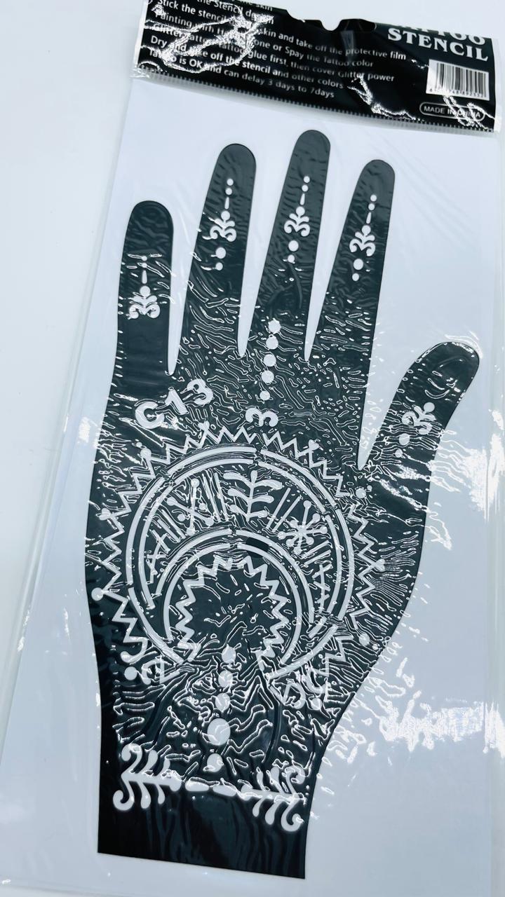 Short Henna Stencil ( C13)