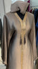 Taupe Gray Luxurious Harir Maqsood Farasha Abaya Dress